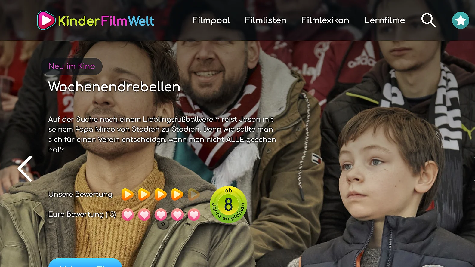 Bild von der Website des Portals "Kinderfilmwelt"